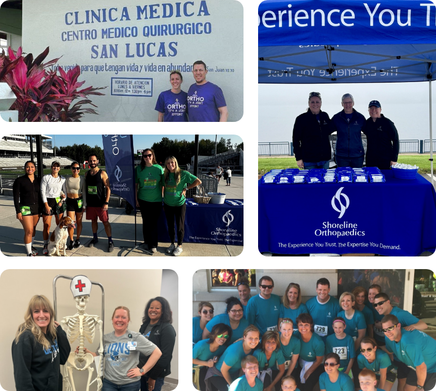 Multiple images displaying community involvement